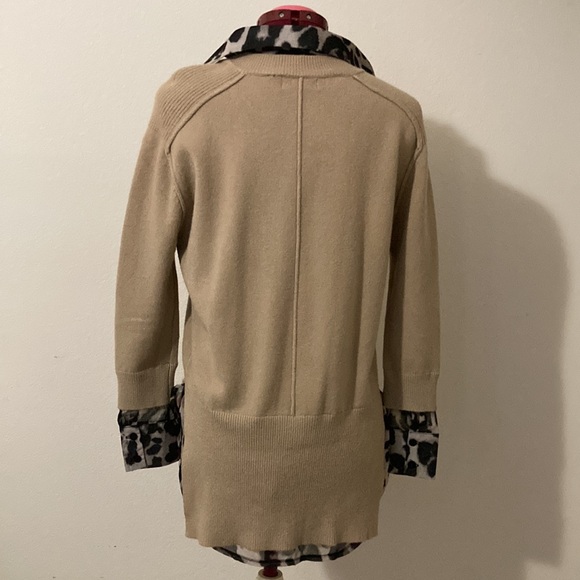 LOVE TOKEN XS fringe long sleeves Sweater animal print on collar, cuff & hemline - Picture 4 of 16